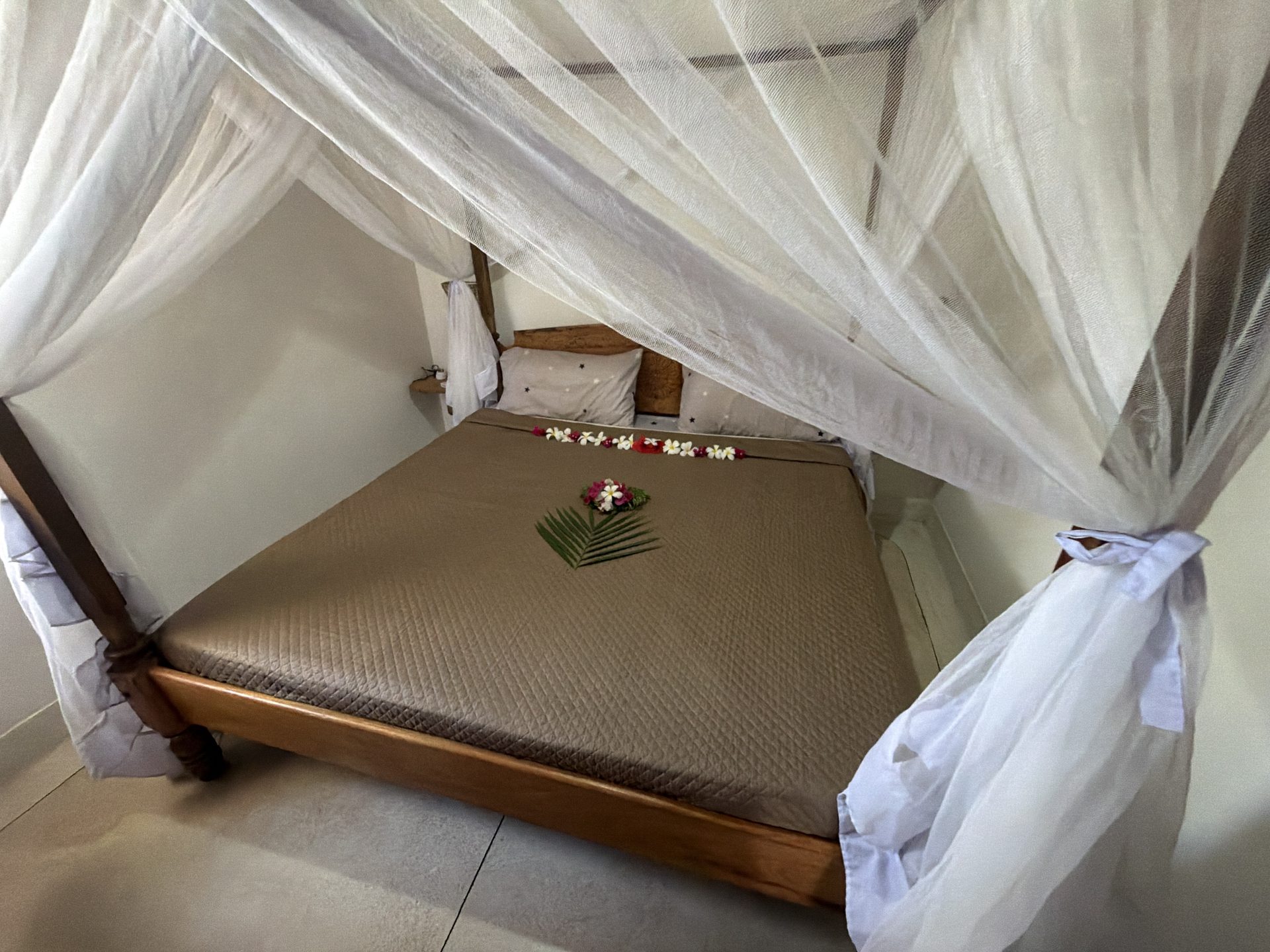 Camera con letto a baldacchino e zanzariera